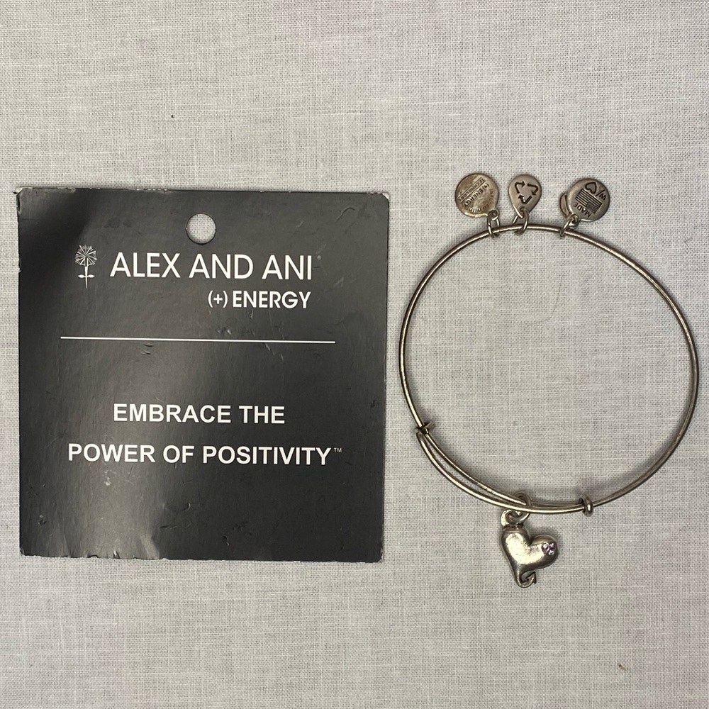 ALEX AND ANI BRACELET CUPID’S HEART SILVER